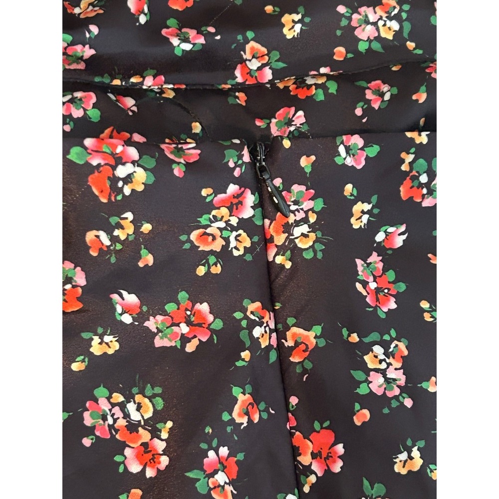 VICI Black Floral Cutout Maxi Dress Smocked Back Satin Finish Luxe Glam Medium - Picture 10 of 12